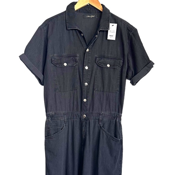 NWT MAVI Jeans DORIA JUMPSUIT Black Smoke Grey ROMPER Wide Overalls - Picture 4 of 6